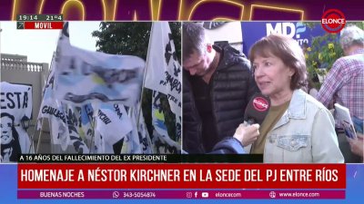 Homenaje a N&eacute;stor Kirchner en la sede del PJ Entre R&iacute;os